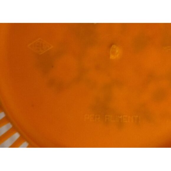 Retro Orange Bread Roll Plastic Basket Floral Per Alimenti Made In Italy Vtg - Picture 7 of 8
